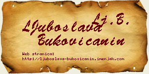 LJuboslava Bukovičanin vizit kartica